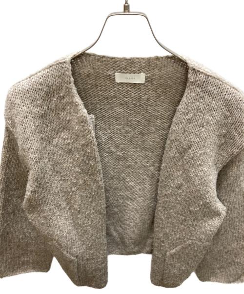 KAGURE（カグレ）kagure (カグレ) ペルークルーネックカーディガン ベージュ サイズ:SIZE Freeの古着・服飾アイテム