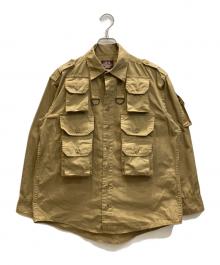 Willis&Geiger（ウィリスアンドガイガー）の古着「MULTI POCKET UTILITY SHIRTS」｜ベージュ