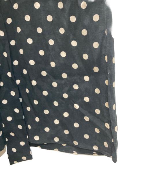 journal standard L'essage（ジャーナルスタンダード レサージュ）journal standard L'essage (ジャーナルスタンダード レサージュ) ボウタイボリュームブラウス ブラック×ベージュ サイズ:表記無しの古着・服飾アイテム