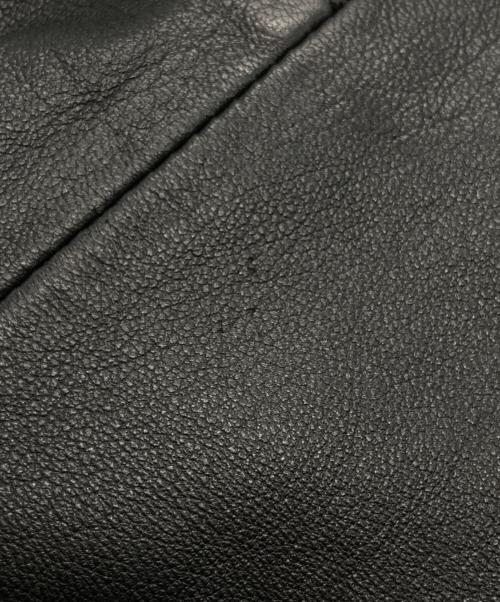 BEAUTY&YOUTH（ビューティーアンドユース）BEAUTY&YOUTH (ビューティーアンドユース) シープレザー ノーカラージップブルゾン ブラック サイズ:SIZE Sの古着・服飾アイテム