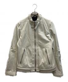 LOVELESS（ラブレス）の古着「ラムレザー ライダース ジャケット」｜ベージュ