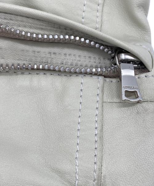 LOVELESS（ラブレス）LOVELESS (ラブレス) ラムレザー ライダース ジャケット ベージュ サイズ:SIZE Mの古着・服飾アイテム