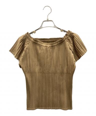 【最終値下げ】プリーツプリーズ　半袖カットソー　黄緑　pleats please PLEATS PLEASE ISSEY MIYAKE（シャツ/ブラウス(半袖/袖なし)）のフリマ