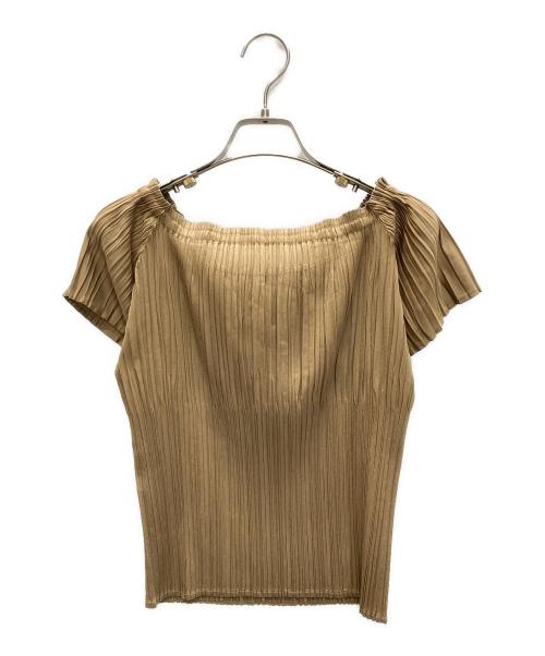 PLEATS PLEASE（プリーツプリーズ）PLEATS PLEASE (プリーツプリーズ) プリーツ半袖カットソー カーキ サイズ:SIZE 3の古着・服飾アイテム