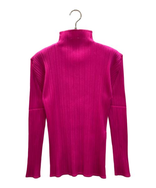 PLEATS PLEASE（プリーツプリーズ）PLEATS PLEASE (プリーツプリーズ) プリーツハイネックカットソー ピンク サイズ:SIZE 3の古着・服飾アイテム