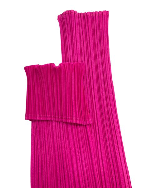 PLEATS PLEASE（プリーツプリーズ）PLEATS PLEASE (プリーツプリーズ) プリーツハイネックカットソー ピンク サイズ:SIZE 3の古着・服飾アイテム