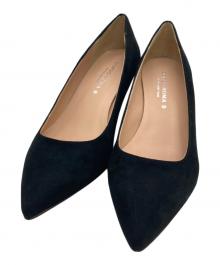 CORSO ROMA 9（コルソローマノーヴェ）の古着「スウェードパンプス」｜ブラック