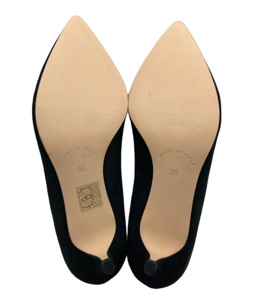 CORSO ROMA 9（コルソローマノーヴェ）CORSO ROMA 9 (コルソローマノーヴェ) スウェードパンプス ブラック サイズ:36の古着・服飾アイテム