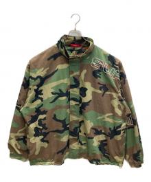 SUPREME（シュプリーム）の古着「SPellout Embroidered Ripstop Track Jacket」｜グリーン×ブラウン