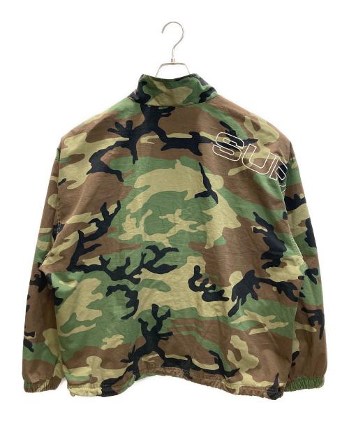 SUPREME（シュプリーム）SUPREME (シュプリーム) SPellout Embroidered Ripstop Track Jacket グリーン×ブラウン サイズ:XLの古着・服飾アイテム