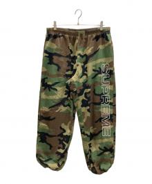 SUPREME（シュプリーム）の古着「SPellout Embroidered Ripstop Track Pant」｜グリーン×ブラウン