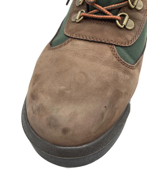 Timberland（ティンバーランド）Timberland (ティンバーランド) フィールドブーツ ファブリック&レザー ウォータープルーフ ブラウン×グリーン サイズ:27㎝の古着・服飾アイテム