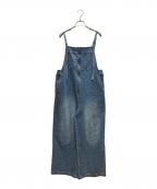 Iamアイアム）の古着「フロントジップストラップデザインデニムサロペット」｜インディゴ