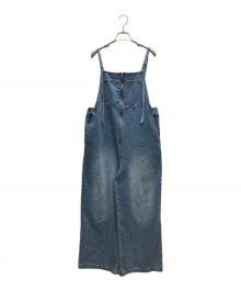 Iam（アイアム）の古着「フロントジップストラップデザインデニムサロペット」｜インディゴ