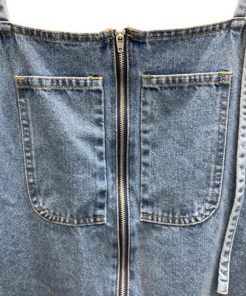 Iam（アイアム）Iam (アイアム) フロントジップストラップデザインデニムサロペット インディゴ サイズ:SIZE Freeの古着・服飾アイテム