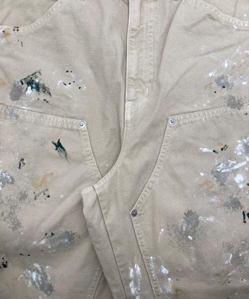 ATELLIER WELLS BY JOHNBULL（アトリエ ウェルズ バイ ジョンブル）ATELLIER WELLS BY JOHNBULL (アトリエ ウェルズ バイ ジョンブル) オックスオーバーダイダブルニーパンツ ベージュ サイズ:SIZE 28の古着・服飾アイテム