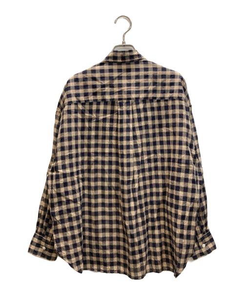 JOURNAL STANDARD relume（ジャーナルスタンダード レリューム）JOURNAL STANDARD relume (ジャーナルスタンダード レリューム) コットンローンチェックオーバーサイズシャツ ベージュ×ブラック サイズ:Freeの古着・服飾アイテム