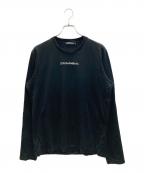 DOLCE & GABBANAドルチェ＆ガッバーナ）の古着「ロゴ刺繍カットソー」｜ブラック