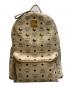 MCM（エムシーエム）の古着「ヴィセトスロゴグラムスタッズリュック」｜ベージュ