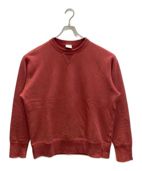 LOOPWHEELER（ループウィラー）LOOPWHEELER (ループウィラー) LOWERCASE (ロウワーケース) 前Ｖスウェット レッド サイズ:SIZE XLの古着・服飾アイテム