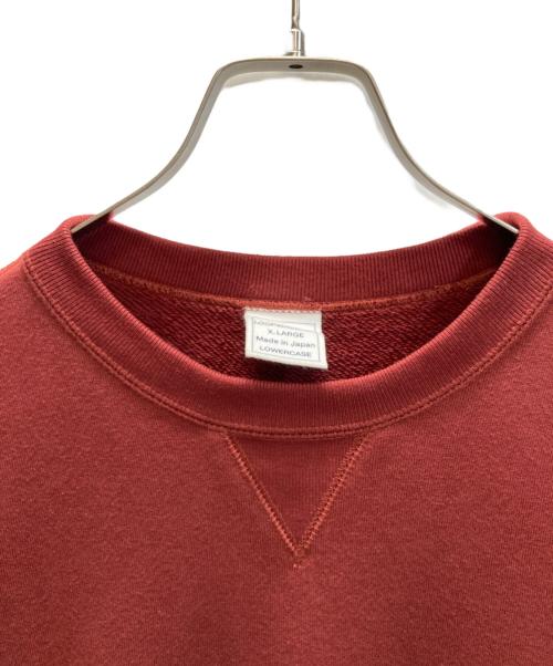 LOOPWHEELER（ループウィラー）LOOPWHEELER (ループウィラー) LOWERCASE (ロウワーケース) 前Ｖスウェット レッド サイズ:SIZE XLの古着・服飾アイテム