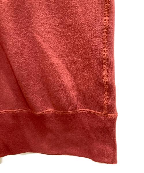 LOOPWHEELER（ループウィラー）LOOPWHEELER (ループウィラー) LOWERCASE (ロウワーケース) 前Ｖスウェット レッド サイズ:SIZE XLの古着・服飾アイテム