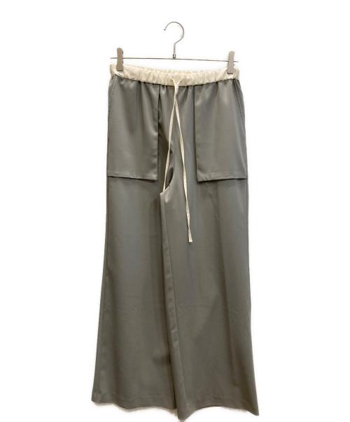 BEATRICE（ベアトリス）BEATRICE (ベアトリス) 配色ワイドパンツ グレー サイズ:SIZE 38の古着・服飾アイテム