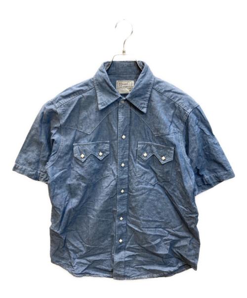 H BAR C（エイチバーシー）H BAR C (エイチバーシー) シャンブレーウエスタンシャツ インディゴ サイズ:SIZE Mの古着・服飾アイテム