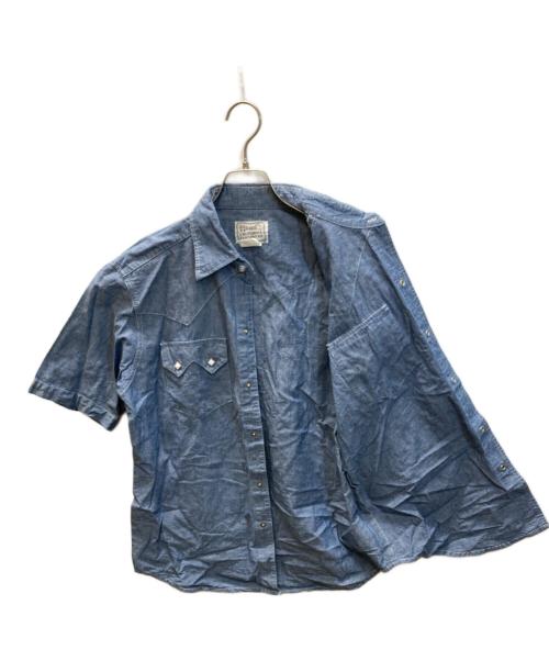 H BAR C（エイチバーシー）H BAR C (エイチバーシー) シャンブレーウエスタンシャツ インディゴ サイズ:SIZE Mの古着・服飾アイテム