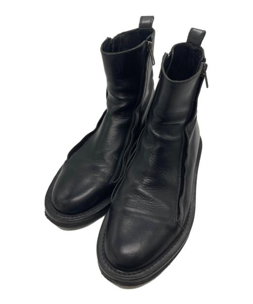 ANN DEMEULEMEESTER（アンドゥムルメステール）ANN DEMEULEMEESTER (アンドゥムルメステール) サイドダブルジップブーツ ブラック サイズ:SIZE 38の古着・服飾アイテム
