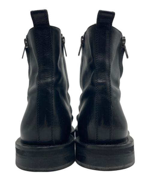 ANN DEMEULEMEESTER（アンドゥムルメステール）ANN DEMEULEMEESTER (アンドゥムルメステール) サイドダブルジップブーツ ブラック サイズ:SIZE 38の古着・服飾アイテム
