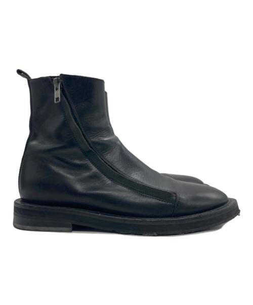 ANN DEMEULEMEESTER（アンドゥムルメステール）ANN DEMEULEMEESTER (アンドゥムルメステール) サイドダブルジップブーツ ブラック サイズ:SIZE 38の古着・服飾アイテム