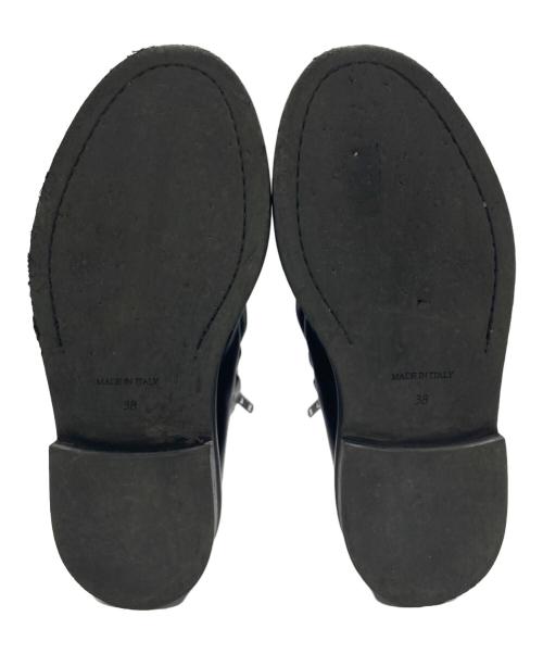 ANN DEMEULEMEESTER（アンドゥムルメステール）ANN DEMEULEMEESTER (アンドゥムルメステール) サイドダブルジップブーツ ブラック サイズ:SIZE 38の古着・服飾アイテム