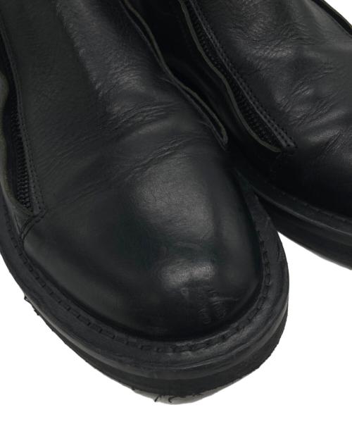 ANN DEMEULEMEESTER（アンドゥムルメステール）ANN DEMEULEMEESTER (アンドゥムルメステール) サイドダブルジップブーツ ブラック サイズ:SIZE 38の古着・服飾アイテム