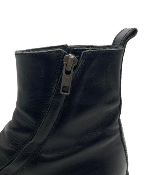 ANN DEMEULEMEESTER（アンドゥムルメステール）ANN DEMEULEMEESTER (アンドゥムルメステール) サイドダブルジップブーツ ブラック サイズ:SIZE 38の古着・服飾アイテム