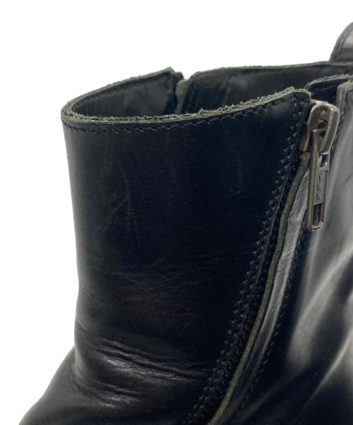 ANN DEMEULEMEESTER（アンドゥムルメステール）ANN DEMEULEMEESTER (アンドゥムルメステール) サイドダブルジップブーツ ブラック サイズ:SIZE 38の古着・服飾アイテム