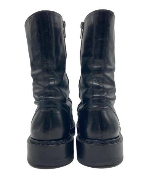 ANN DEMEULEMEESTER（アンドゥムルメステール）ANN DEMEULEMEESTER (アンドゥムルメステール) サイドジップブーツ ブラック サイズ:下記参照の古着・服飾アイテム