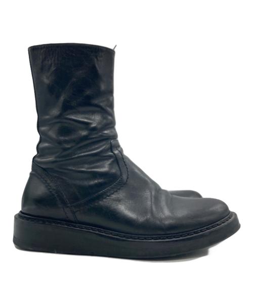 ANN DEMEULEMEESTER（アンドゥムルメステール）ANN DEMEULEMEESTER (アンドゥムルメステール) サイドジップブーツ ブラック サイズ:下記参照の古着・服飾アイテム
