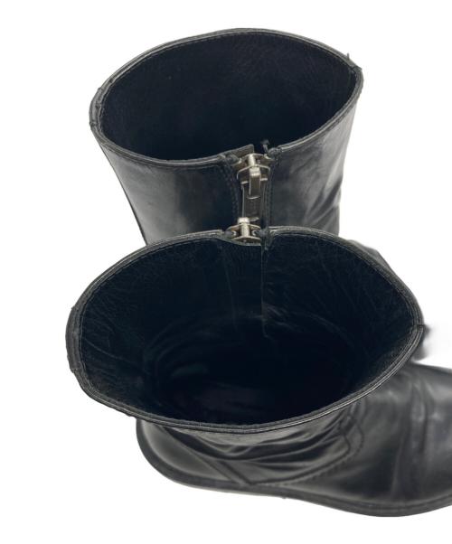 ANN DEMEULEMEESTER（アンドゥムルメステール）ANN DEMEULEMEESTER (アンドゥムルメステール) サイドジップブーツ ブラック サイズ:下記参照の古着・服飾アイテム