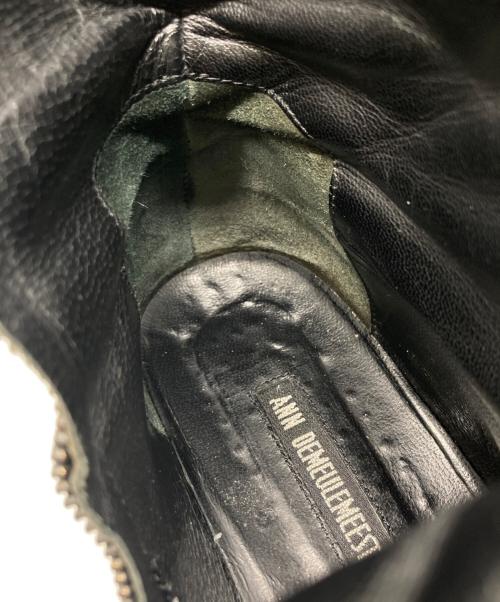 ANN DEMEULEMEESTER（アンドゥムルメステール）ANN DEMEULEMEESTER (アンドゥムルメステール) サイドジップブーツ ブラック サイズ:下記参照の古着・服飾アイテム