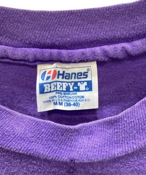 Hanes（ヘインズ）Hanes (ヘインズ) プリントTシャツ パープル サイズ:Mの古着・服飾アイテム