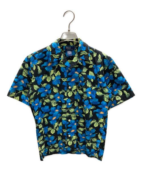 POLO RALPH LAUREN（ポロ・ラルフローレン）POLO RALPH LAUREN (ポロ・ラルフローレン) 総柄オープンカラーシャツ ブラック サイズ:Mの古着・服飾アイテム