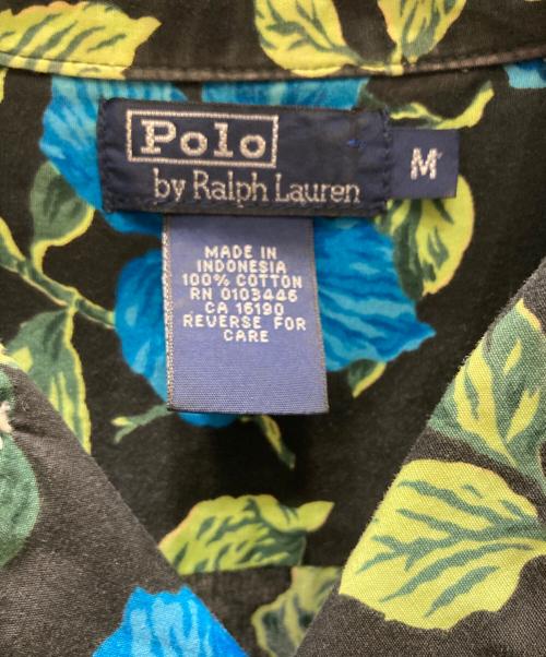 POLO RALPH LAUREN（ポロ・ラルフローレン）POLO RALPH LAUREN (ポロ・ラルフローレン) 総柄オープンカラーシャツ ブラック サイズ:Mの古着・服飾アイテム