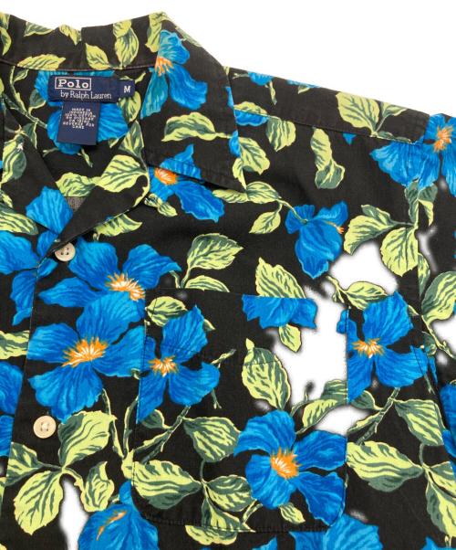 POLO RALPH LAUREN（ポロ・ラルフローレン）POLO RALPH LAUREN (ポロ・ラルフローレン) 総柄オープンカラーシャツ ブラック サイズ:Mの古着・服飾アイテム