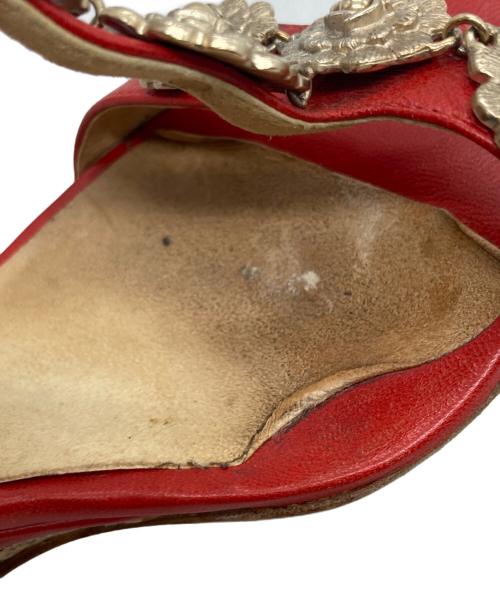 CHANEL（シャネル）CHANEL (シャネル) カメリア コルク サンダル レッド サイズ:SIZE 36 1/2の古着・服飾アイテム