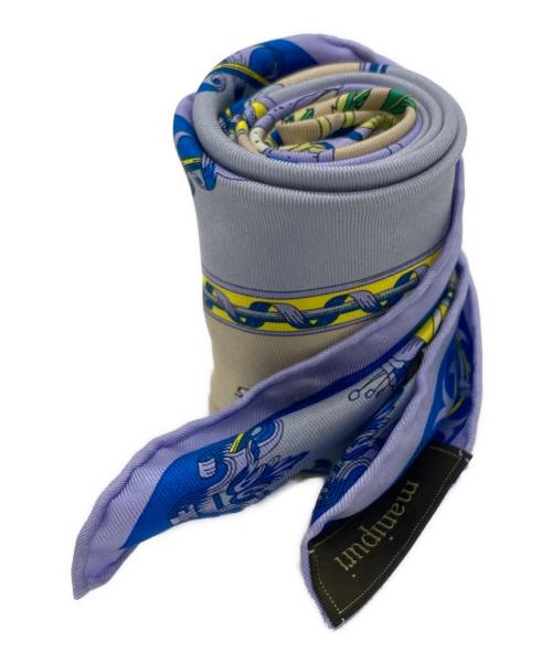 manipuri（マニプリ）manipuri (マニプリ) シルクスカーフ ブルー サイズ:下記参照の古着・服飾アイテム