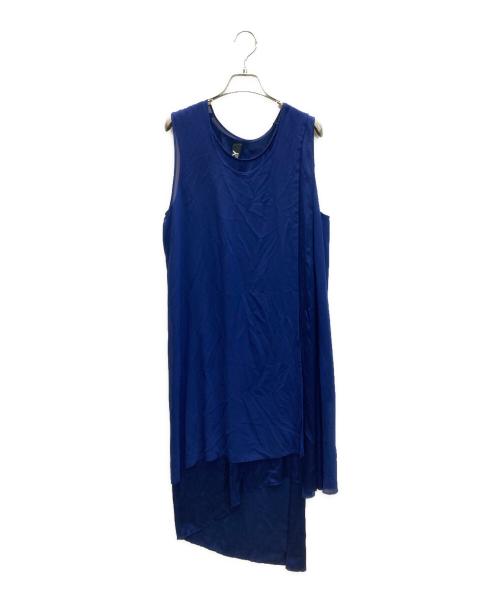 GROUND Y（グラウンドワイ）GROUND Y (グラウンドワイ) ノースリーブワンピース ブルー サイズ:SIZE 1の古着・服飾アイテム
