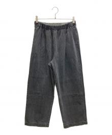KAGURE（カグレ）の古着「フェードデニムイージーパンツ」｜ブラック