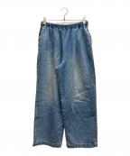 KAGUREカグレ）の古着「フェードデニムイージーパンツ」｜インディゴ