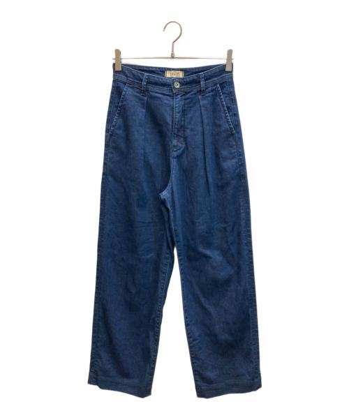 YANUK（ヤヌーク）YANUK (ヤヌーク) Tuck Pants インディゴ サイズ:Sの古着・服飾アイテム